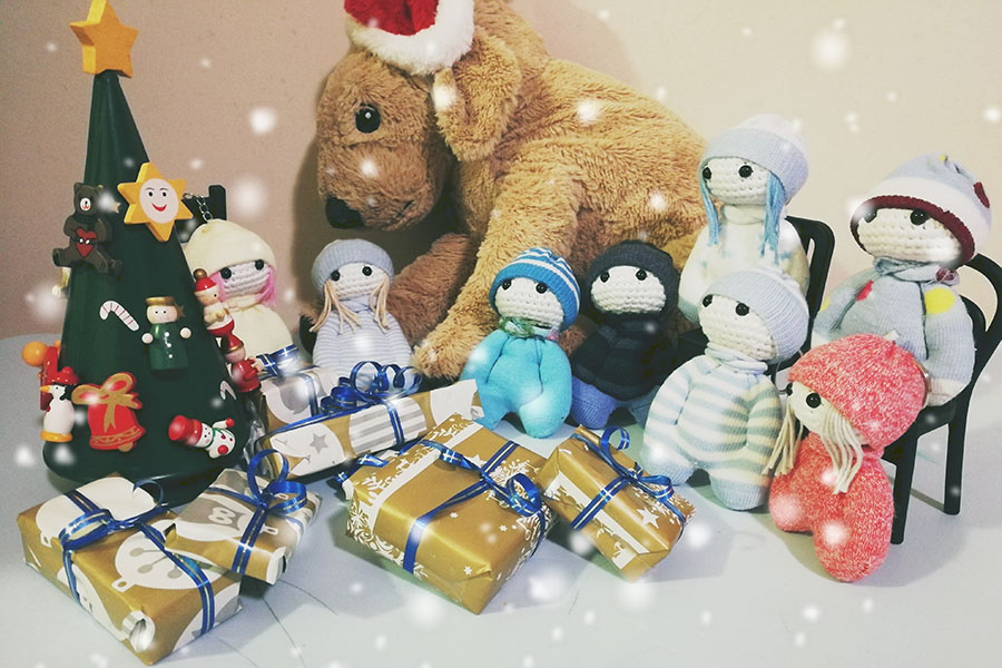 Los sachetines celebran la Navidad